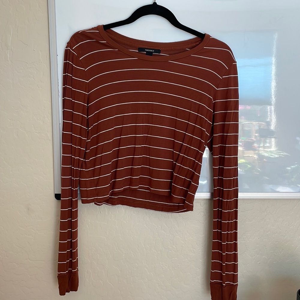 Forever 21 Women’s stripped long sleeve top.